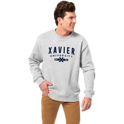  Xavier Musketeers League Collegiate Wear Essentials 2.0 Pullover Sweatshirt - Heather Gray